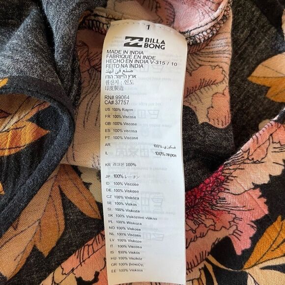 Billabong Lust Linger Long Sleeve Blouse Size Sm - Picture 11 of 15